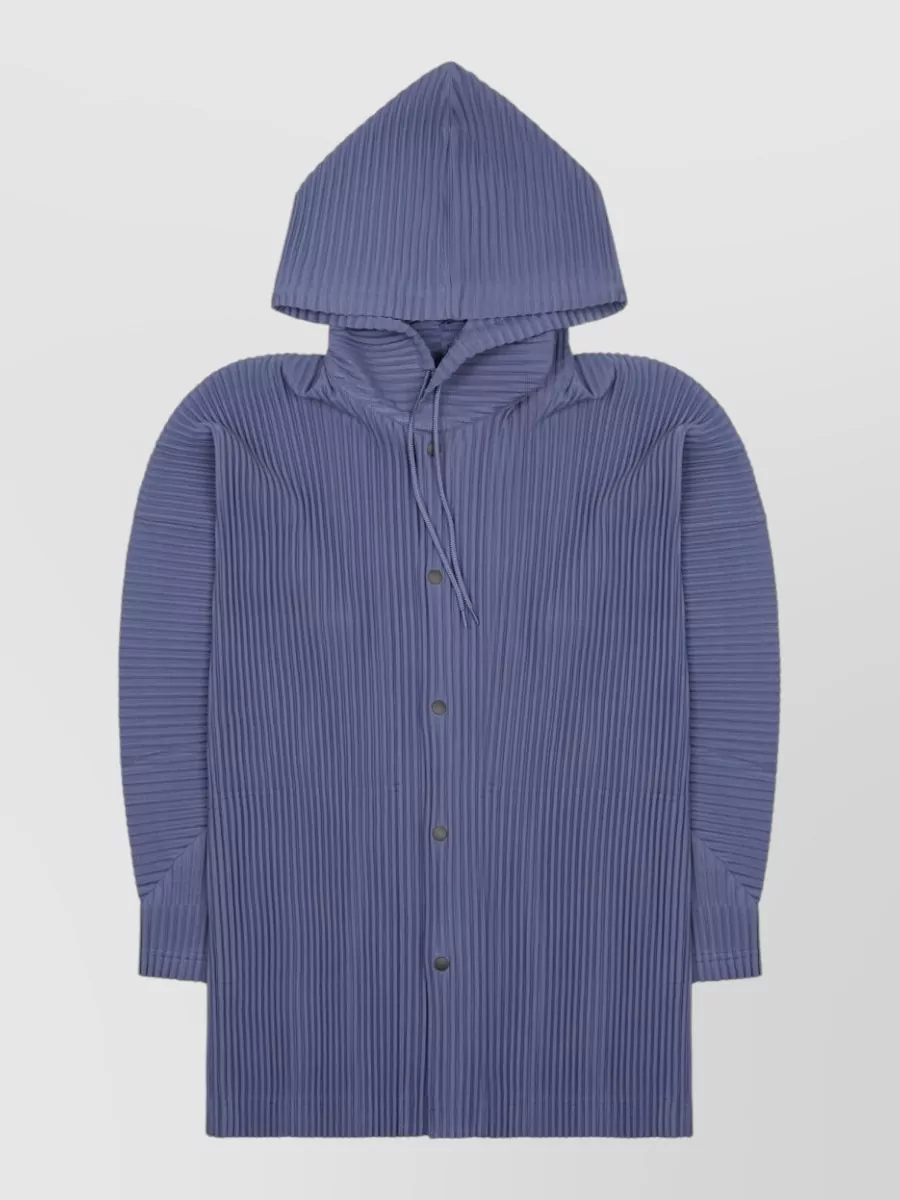 Homme Plisse Issey Miyake Pleated single-breasted raincoat