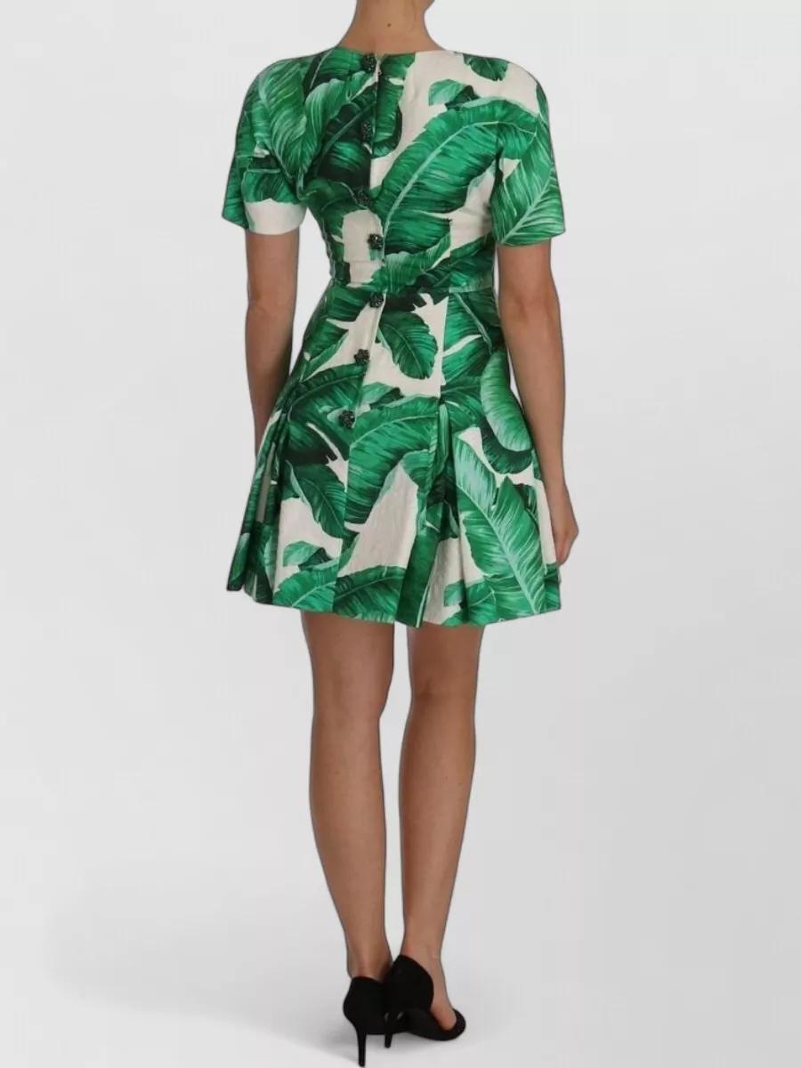 Dolce&Gabbana Printed Crystal-Embellished Mini Dress