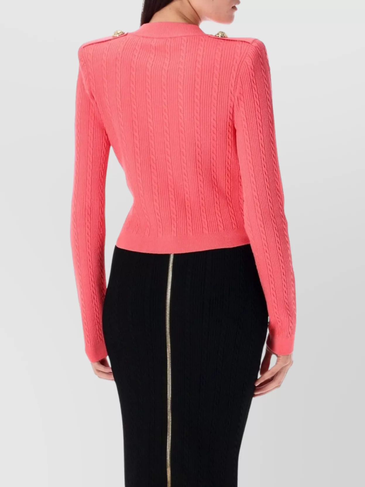 Balmain V Neck Buttoned Cardigan