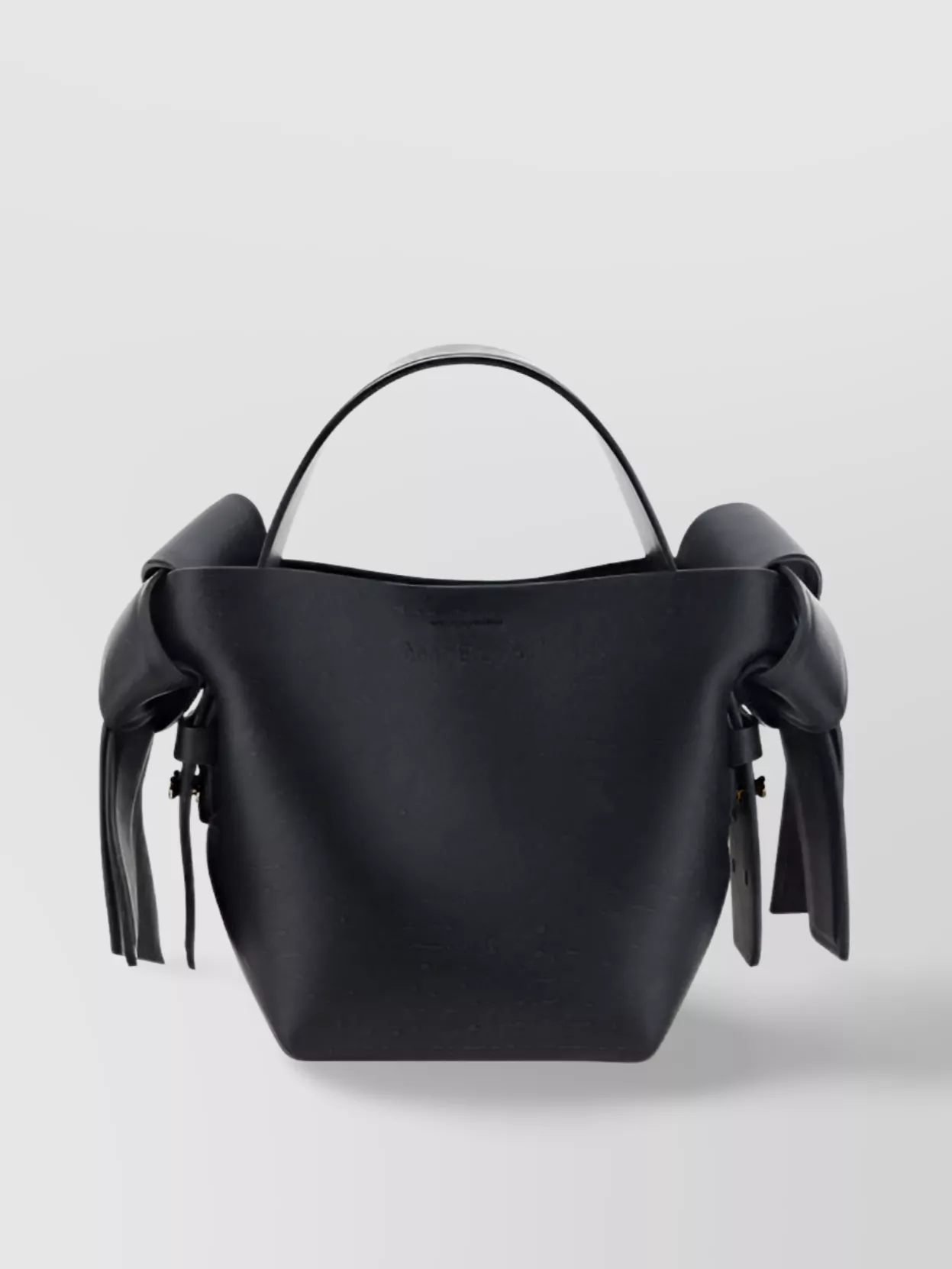 Acne Studios Musubi Mini Knotted Leather Shoulder Bag In Black