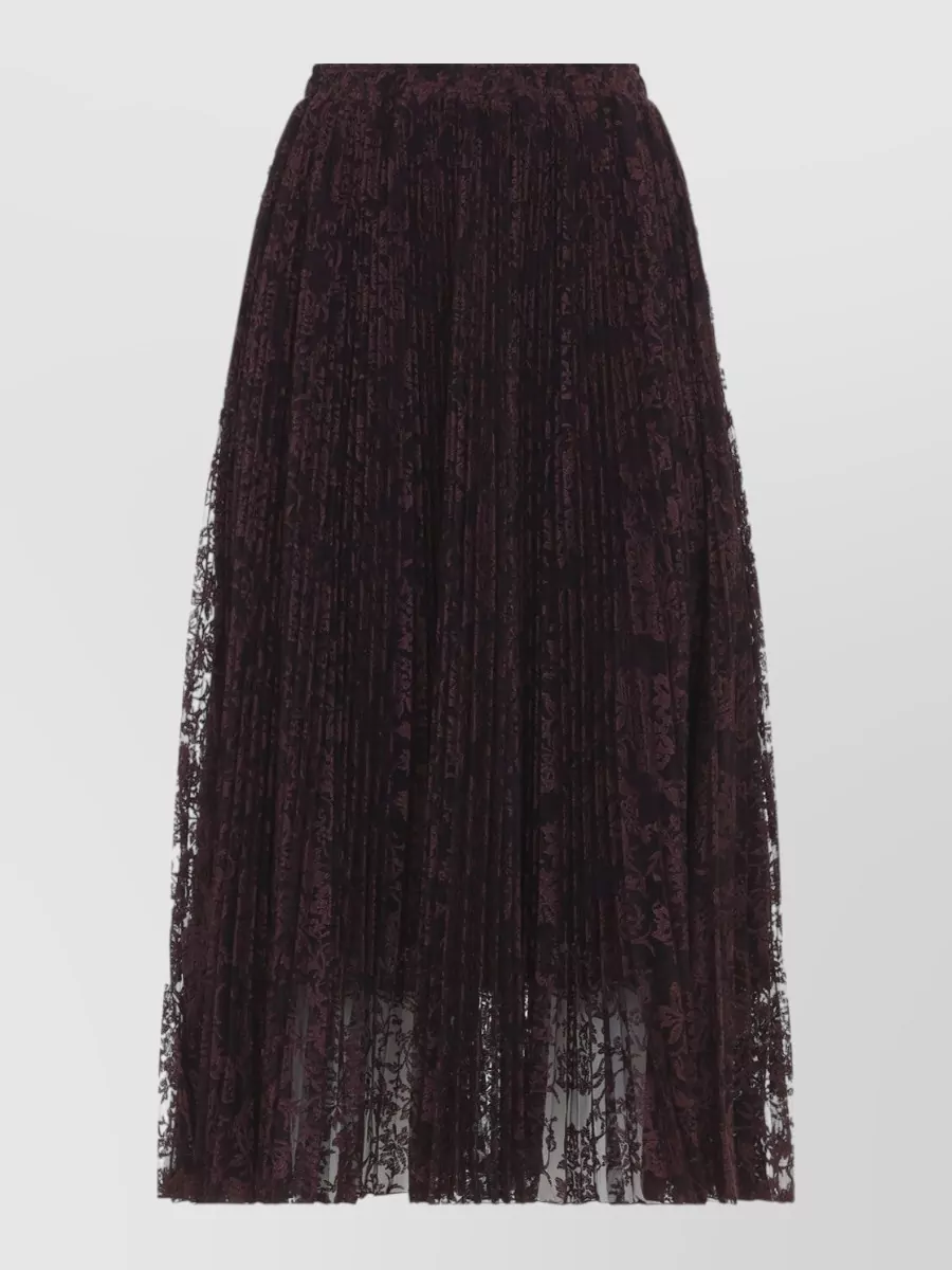 Ermanno Scervino Lace Pleated Midi Skirt