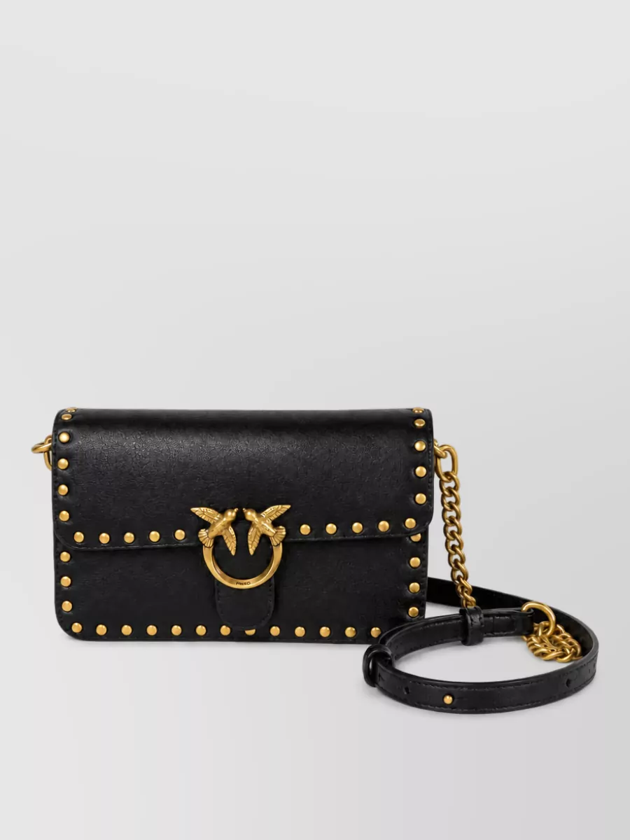 Pinko love bag one leather clutch bag