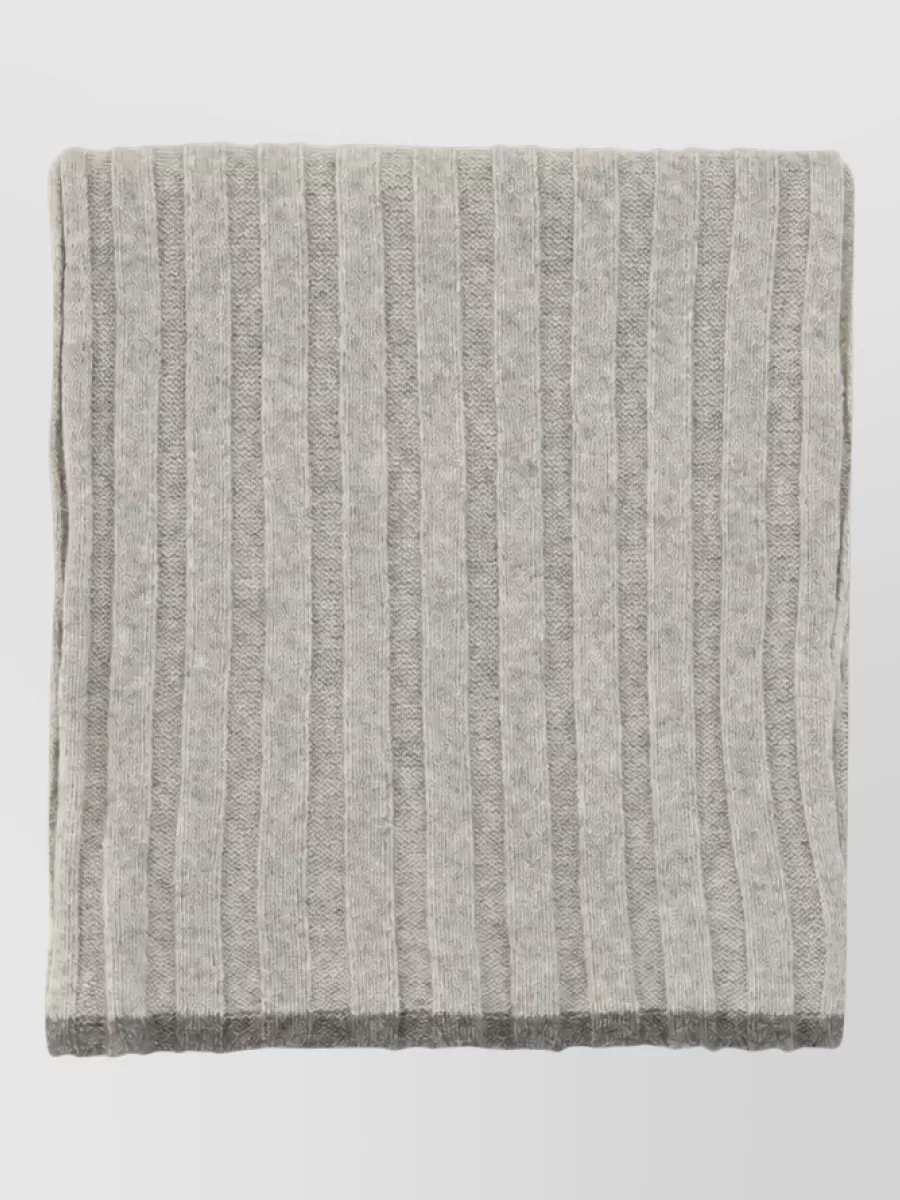 Brunello Cucinelli Ribbed Cashmere Scarf