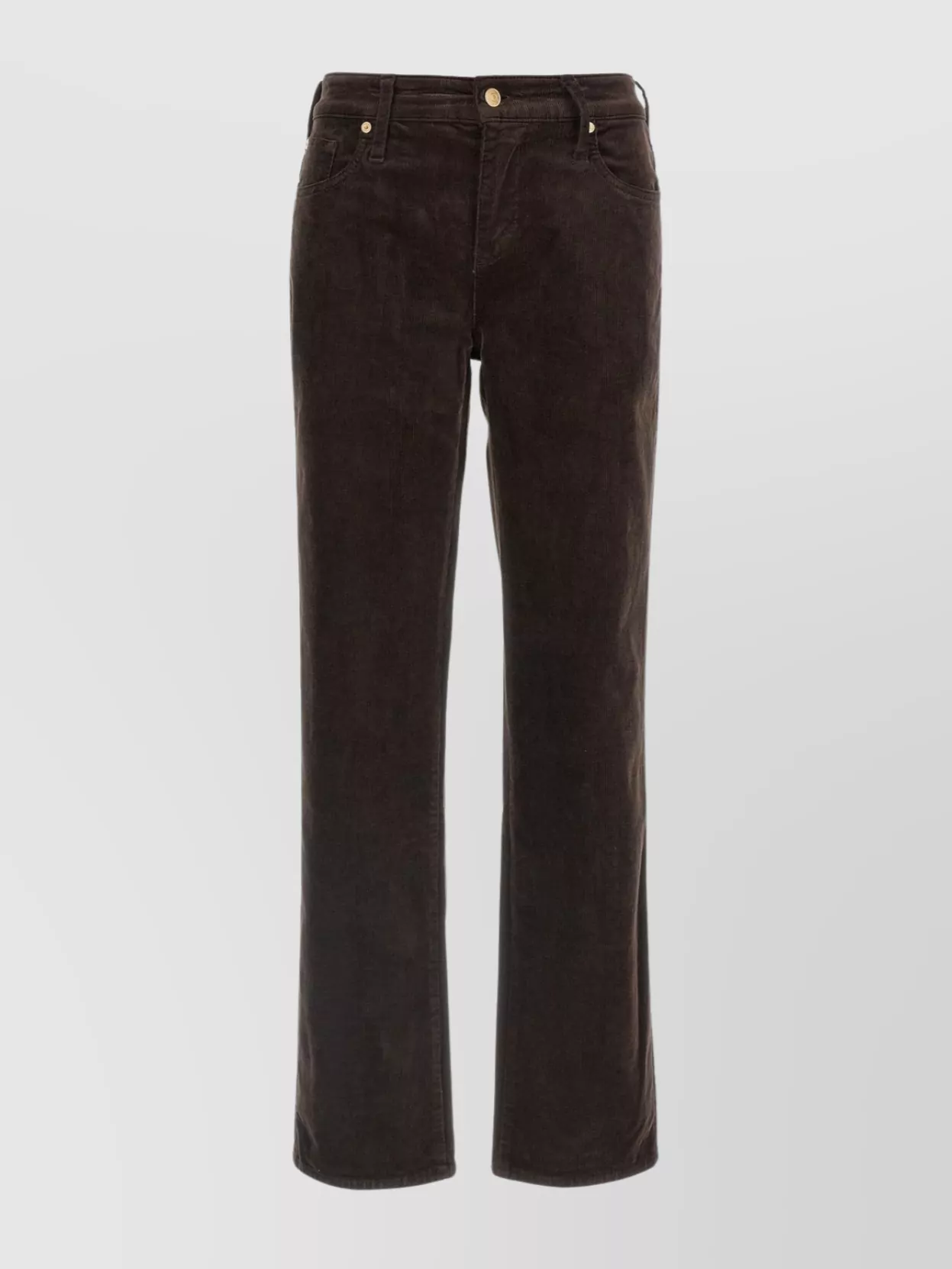 7 For All Mankind Trousers Featuring Belt Loops And Corduroy Texture In Black