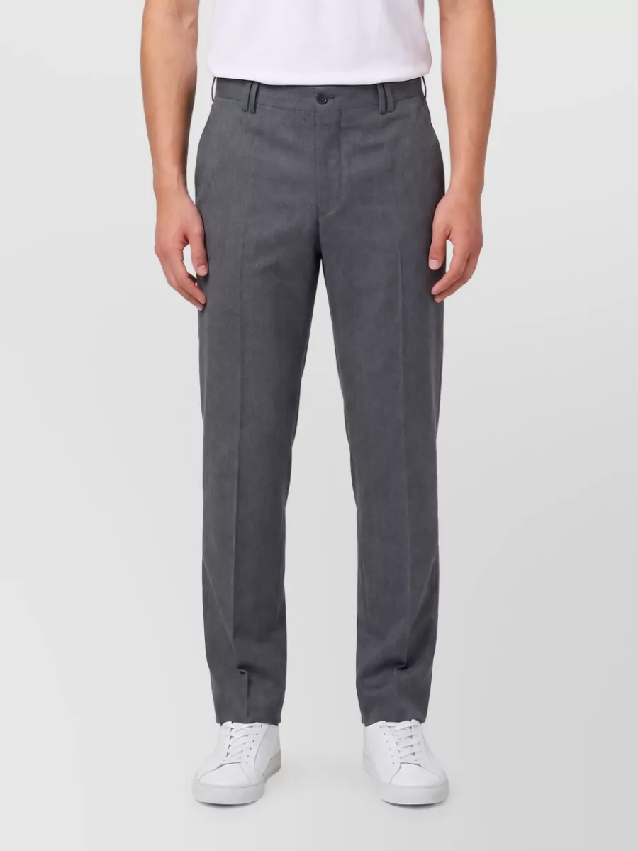 Pt Torino herringbone mid-rise relaxed-leg tailored trousers