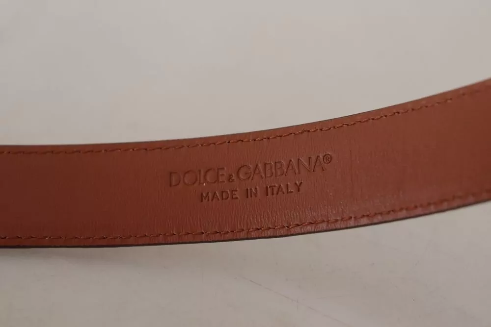 Dolce&Gabbana Leopard Embossed Leather Belt