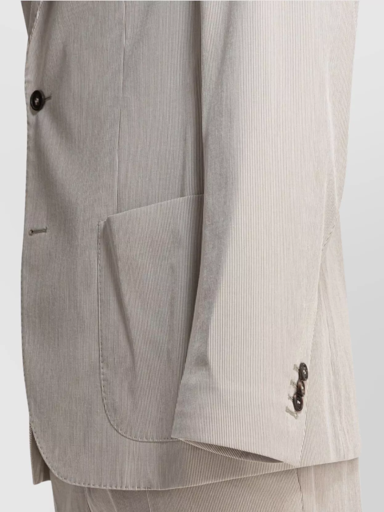 Incotex Tailored Suit With Buttoned Cuffs And Front Pockets In Neutral