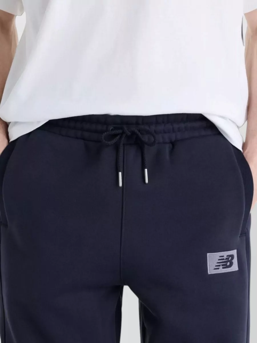 New Balance Ribbed Mid-Rise Relaxed-Fit Track Pants