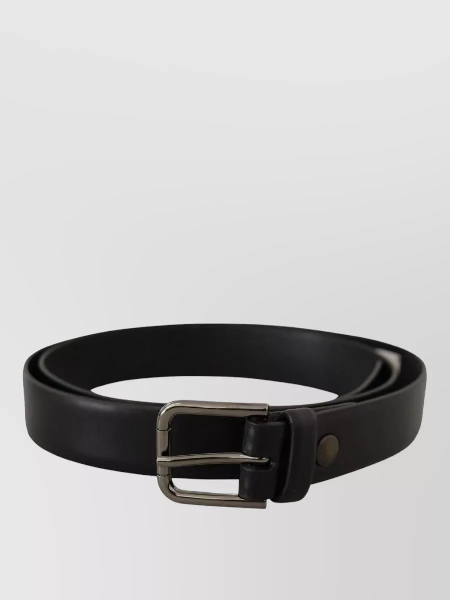 Dolce&Gabbana Leather Logo Buckle Belt