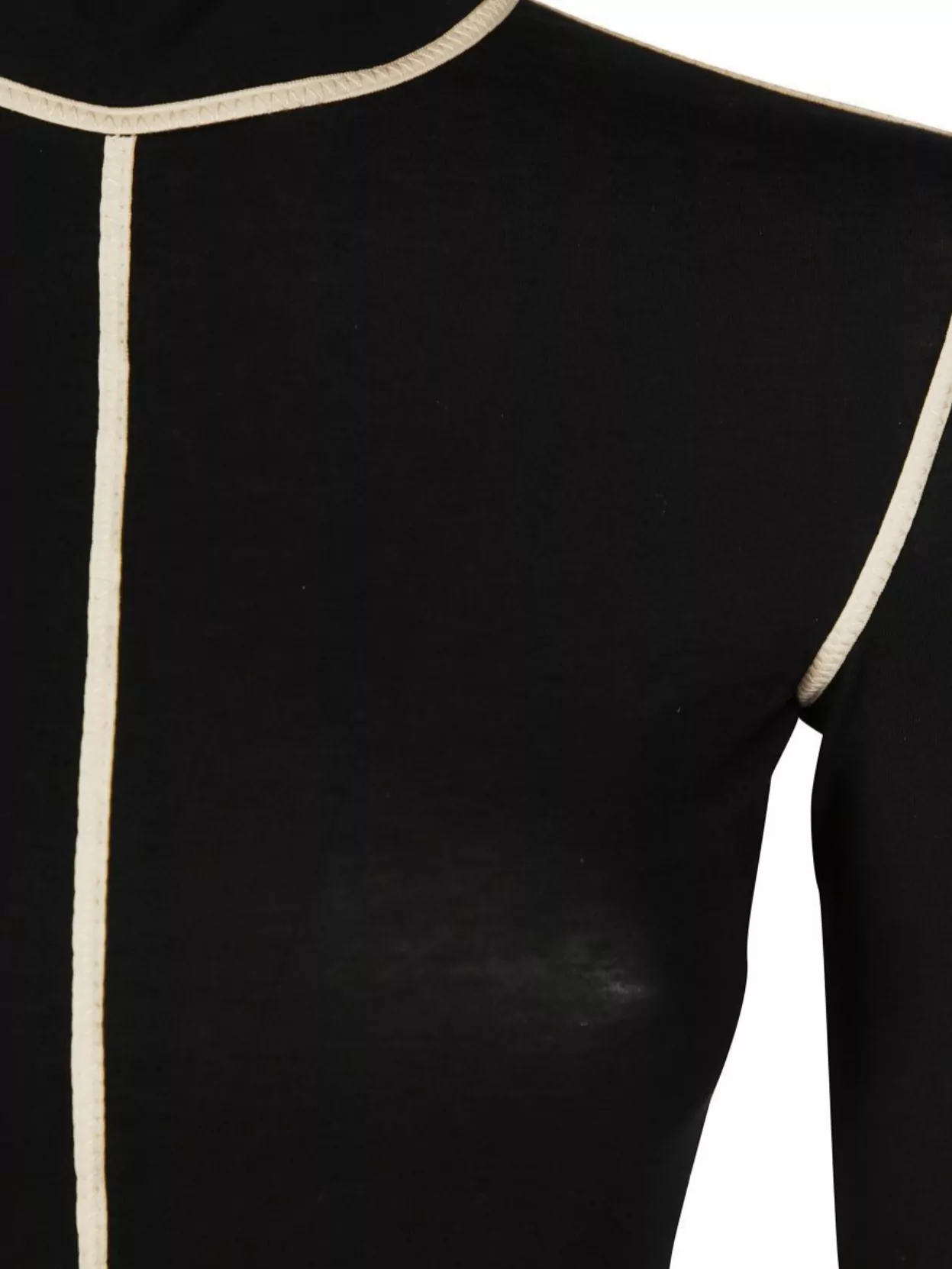 Mm6 Maison Margiela Long Sleeve Turtleneck Knitwear With Contrast Stitching