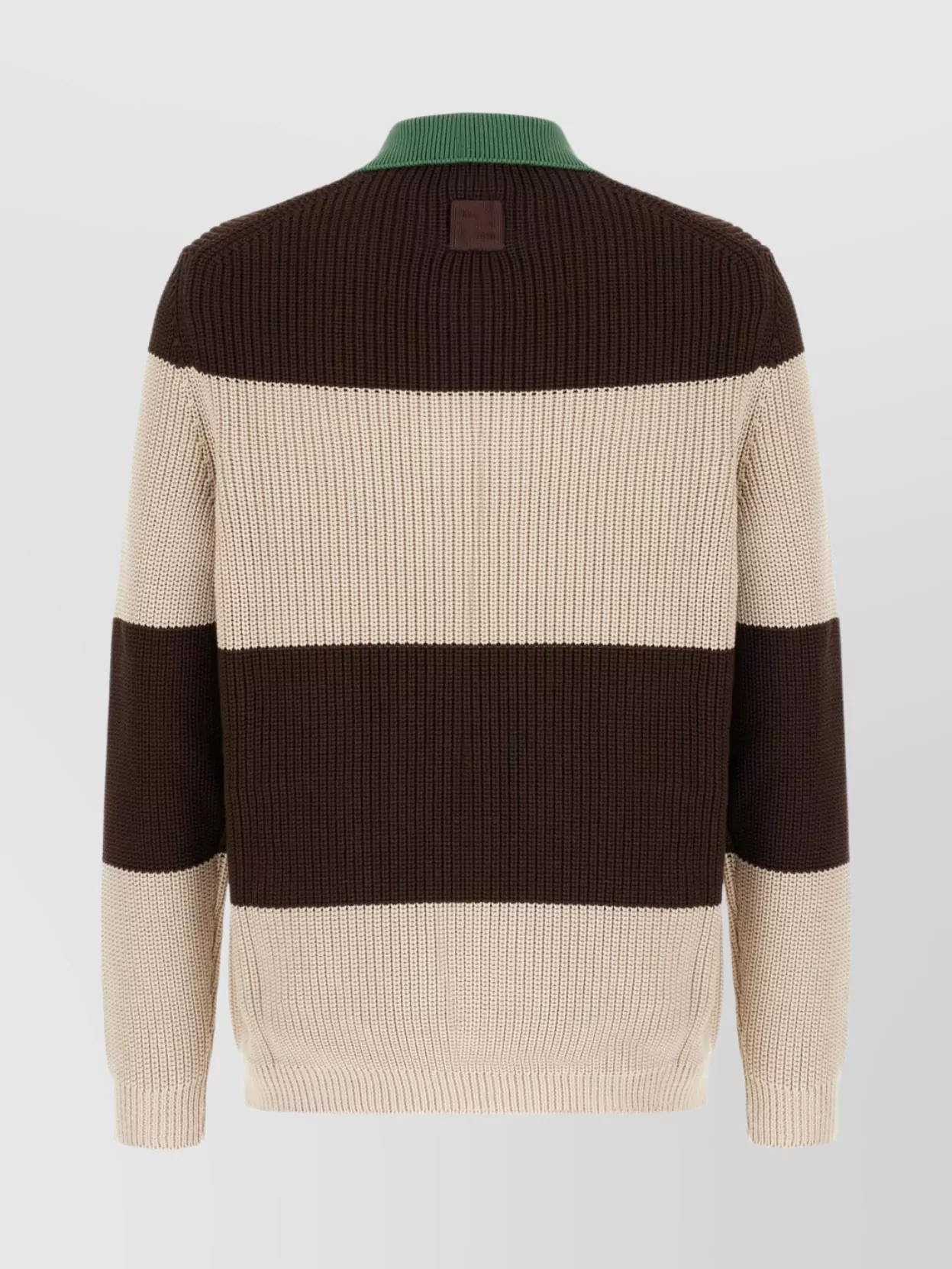 Fendi Striped Cotton Polo Shirt In Multi