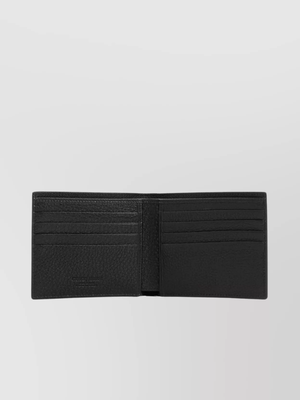Giorgio Armani Textured Bi-Fold Leather Wallet
