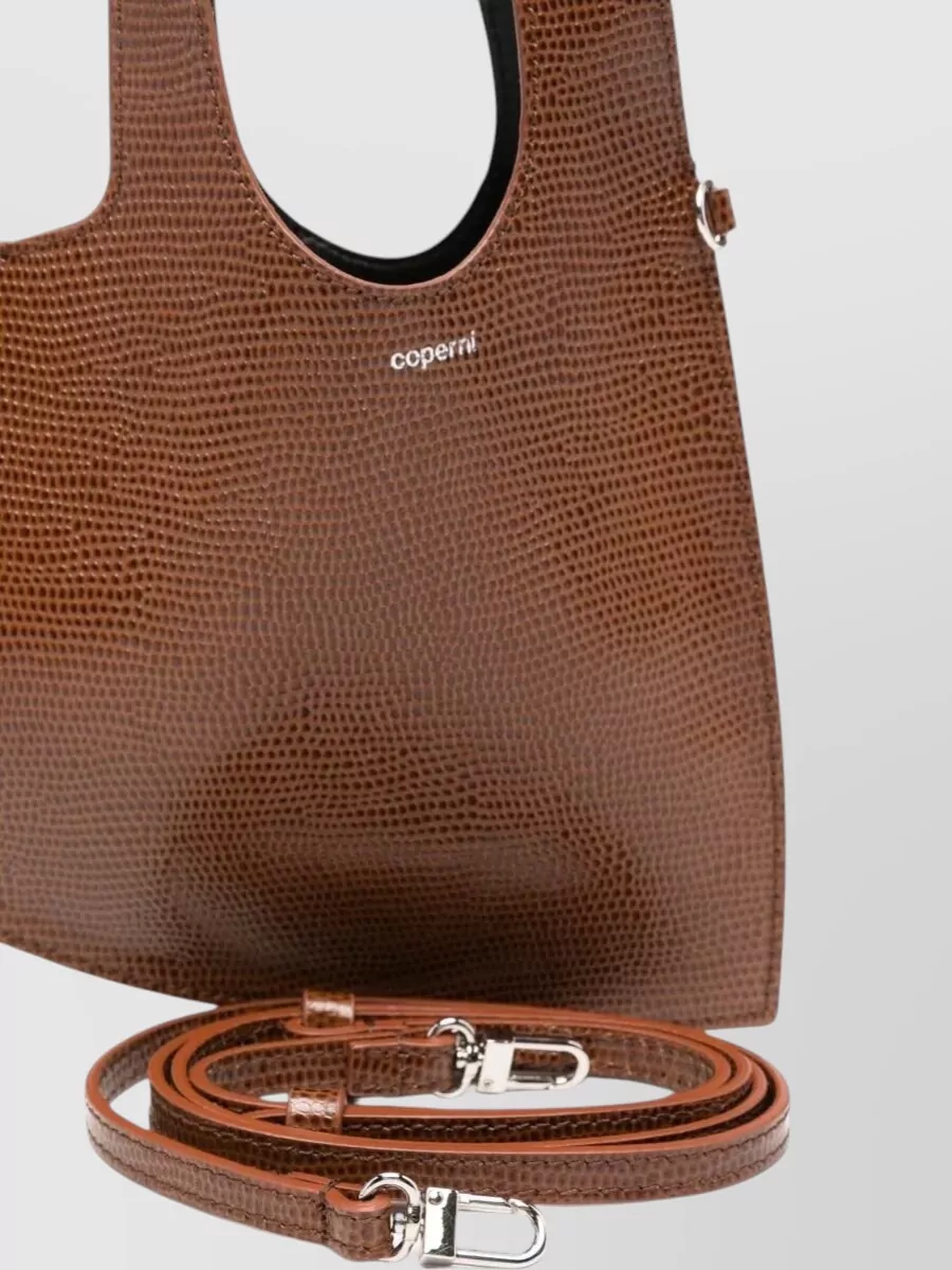 Coperni Heart Mini Lizard Leather Tote Bag
