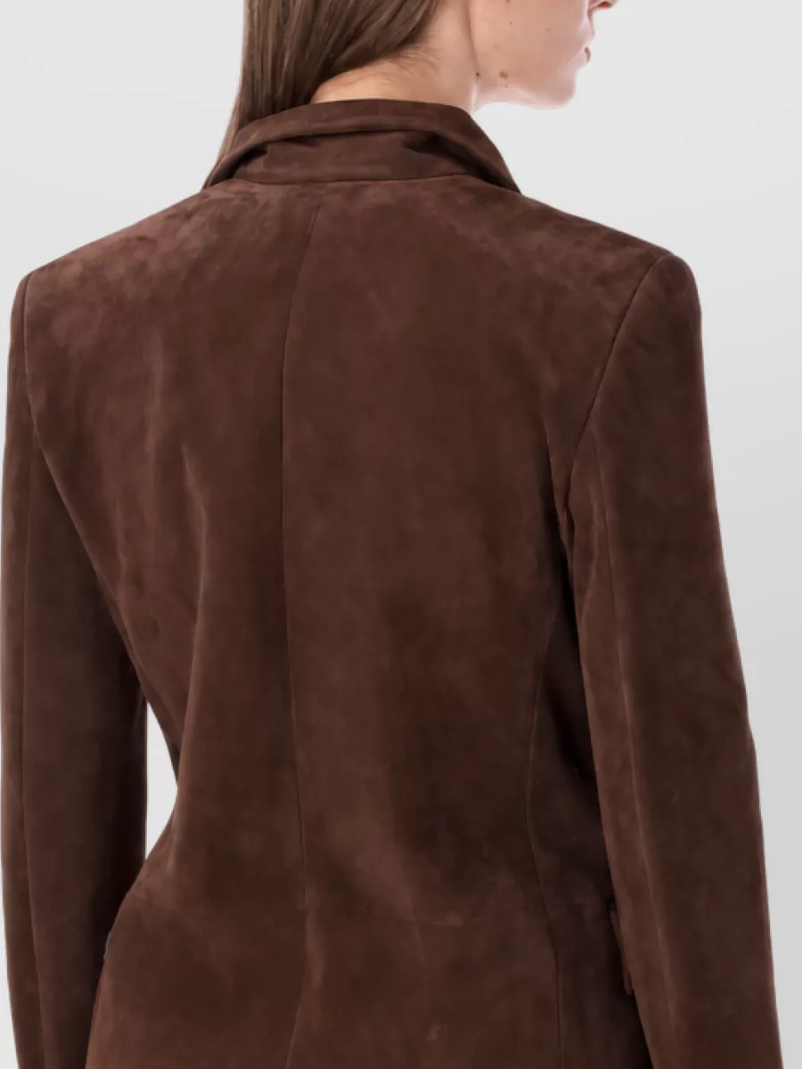Ralph Lauren Suede Double-Breasted Blazer