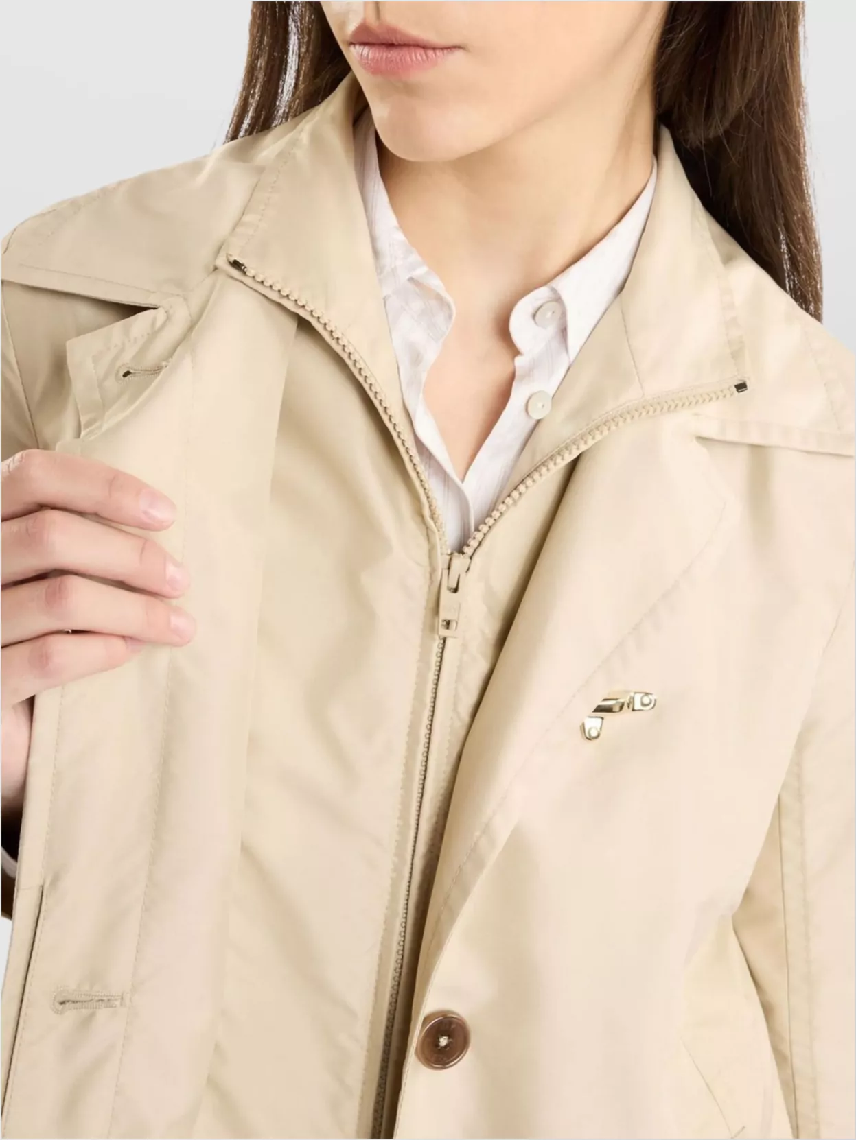 Fay Double-Breasted Long Sleeve Coat