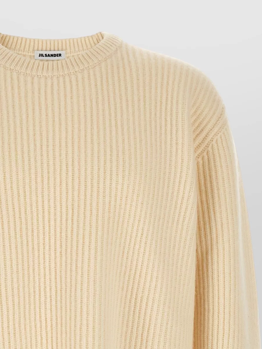 Jil Sander Ribbed Wool Crew-Neck Sweater