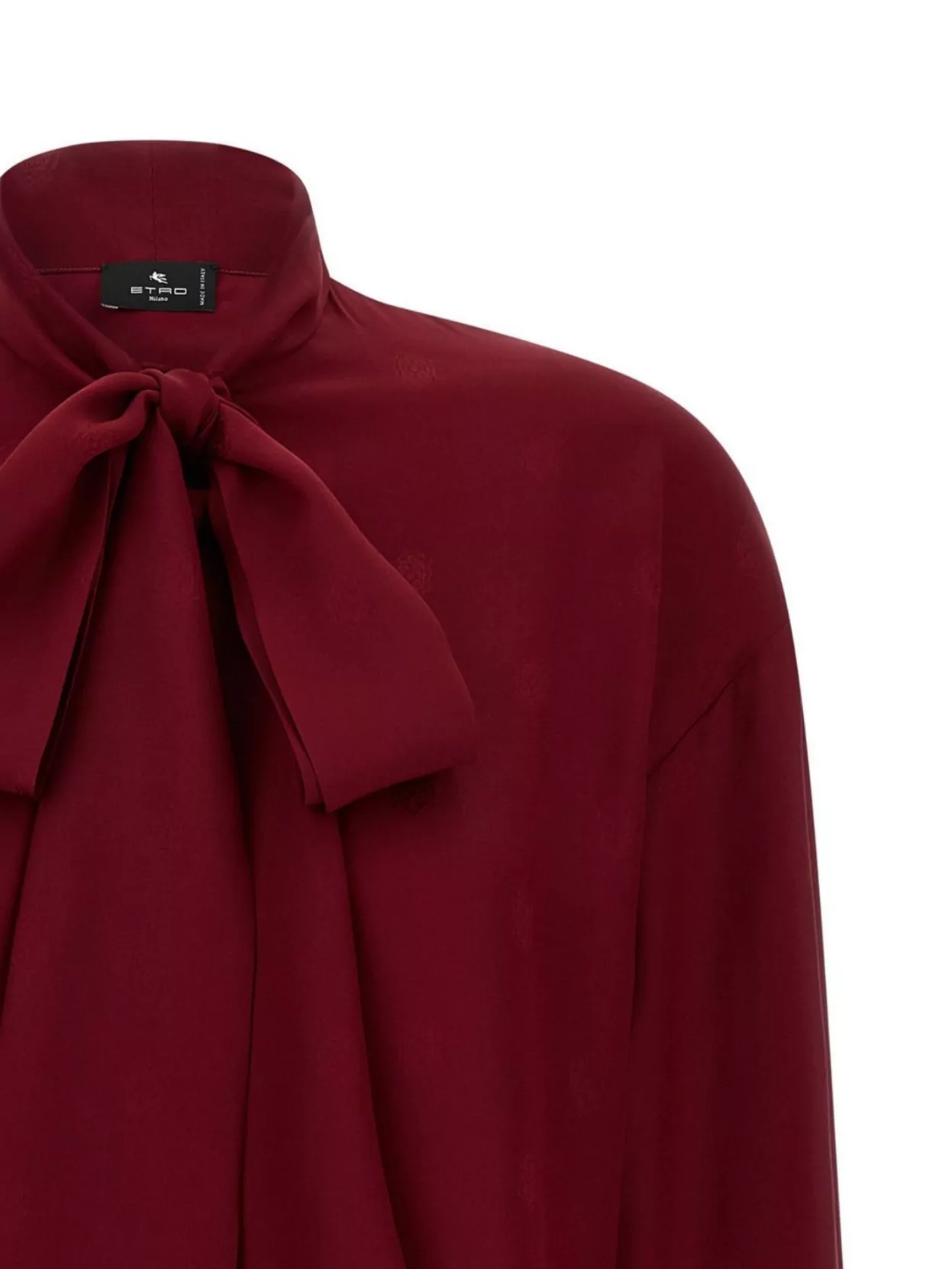 Etro Bow Detail Jacquard Silk Blouse