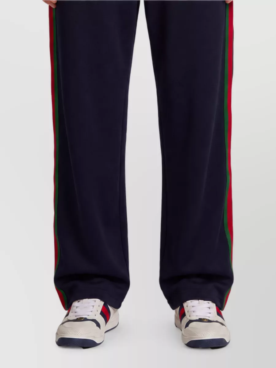 Gucci Silk cotton wide-leg track pants