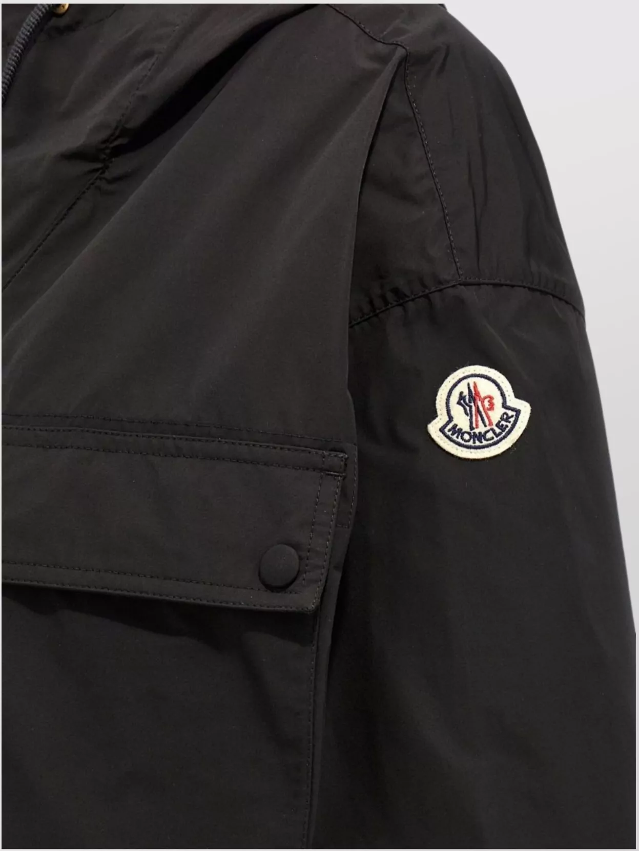 Moncler Snap Button Pockets Hooded Parka With Elasticated Cuffs