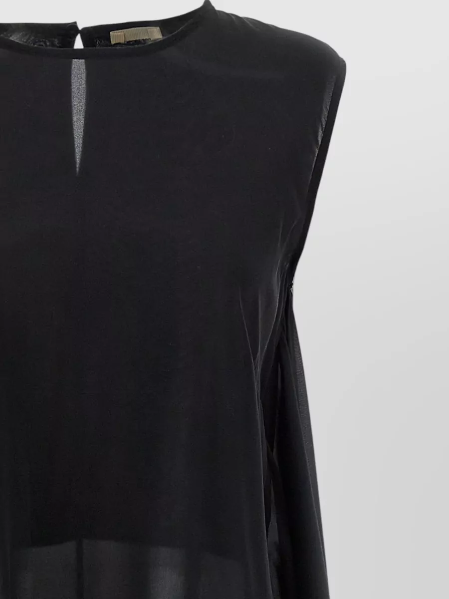 Di.la3 Pari' Silk Cutout Blouse