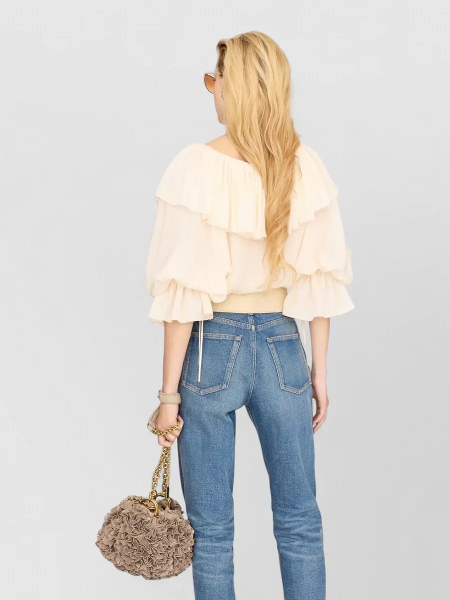 Chloé Silk Ruffled Blouse