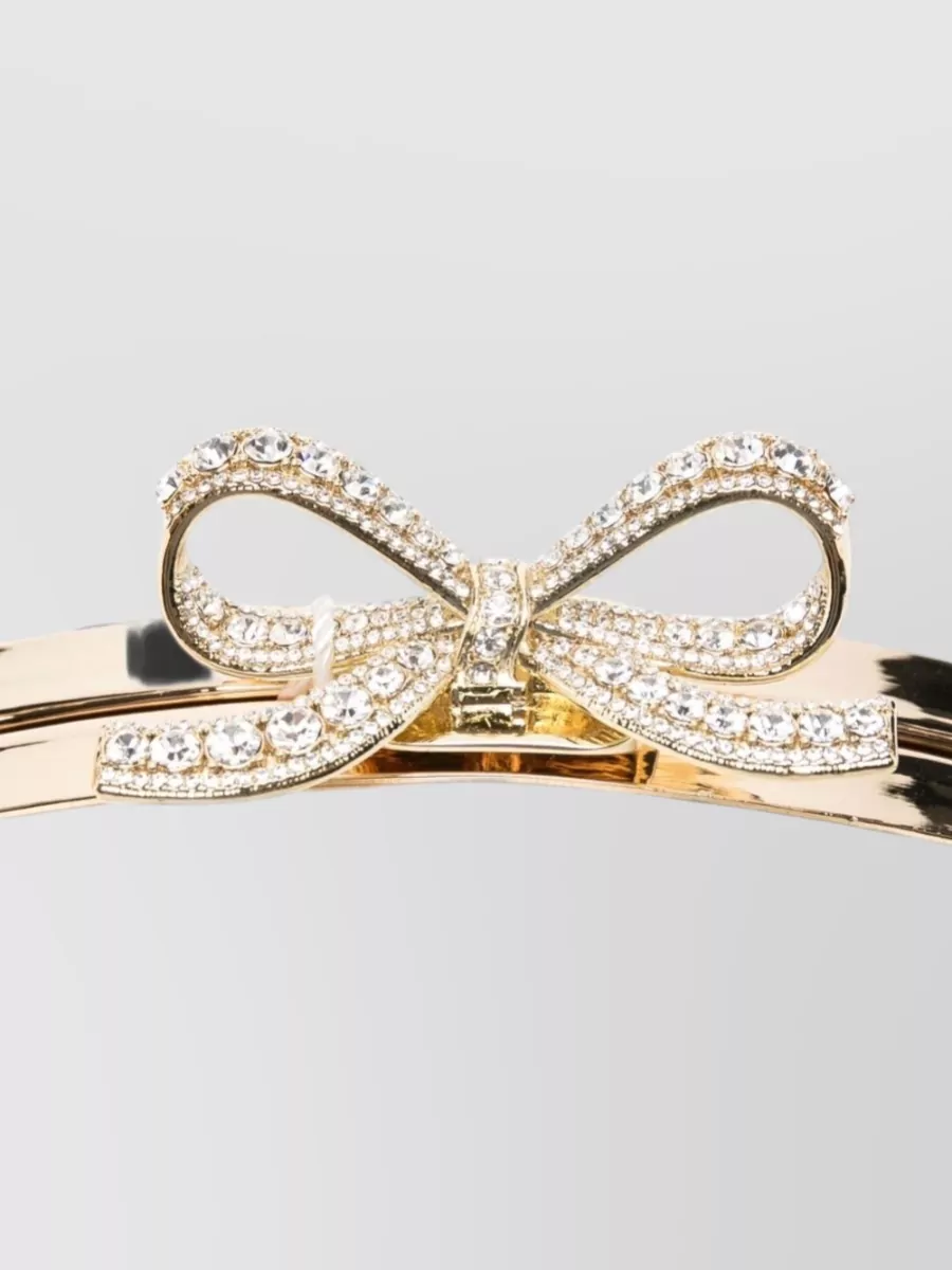 Self-Portrait Diamante Mini Satin Clutch Bag