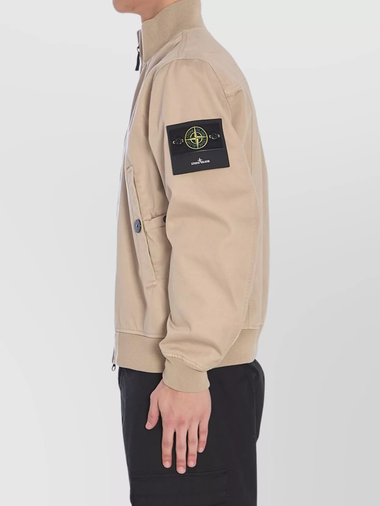 Stone Island Bomber Jacket In Cotton