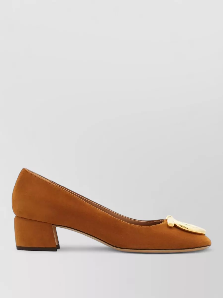 Ferragamo suede leather pumps