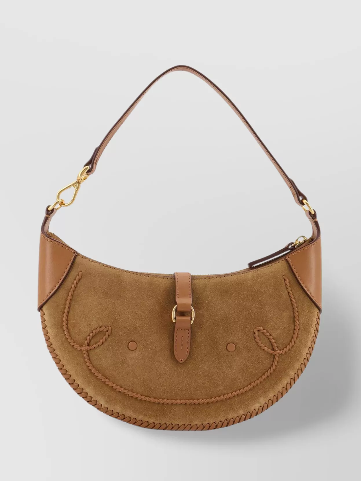Polo Ralph Lauren Suede And Leather Shoulder Bag