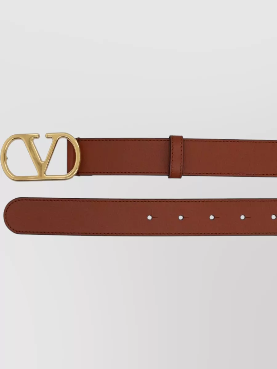 Valentino Garavani V Logo Signature Smooth Finish Belt