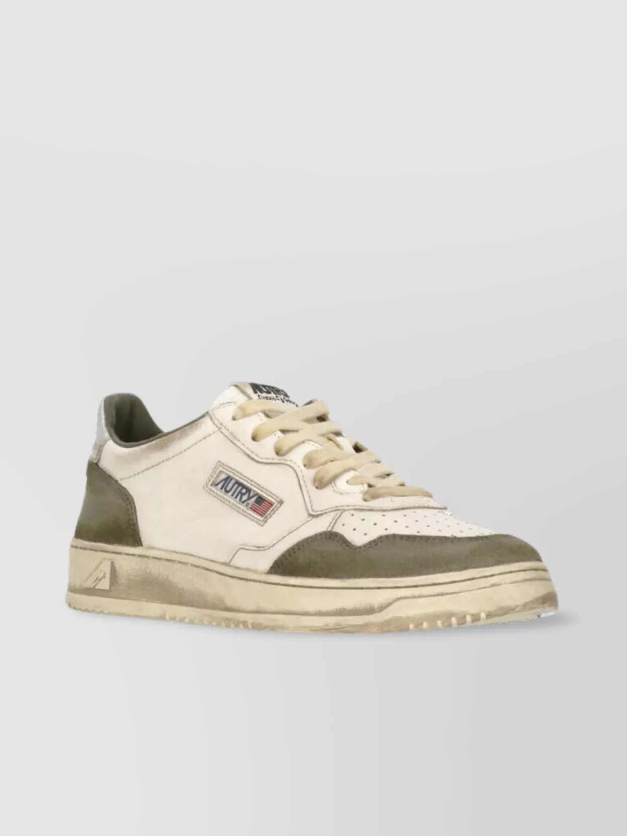 Autry Low Top Sneakers With Contrasting Leather Inserts