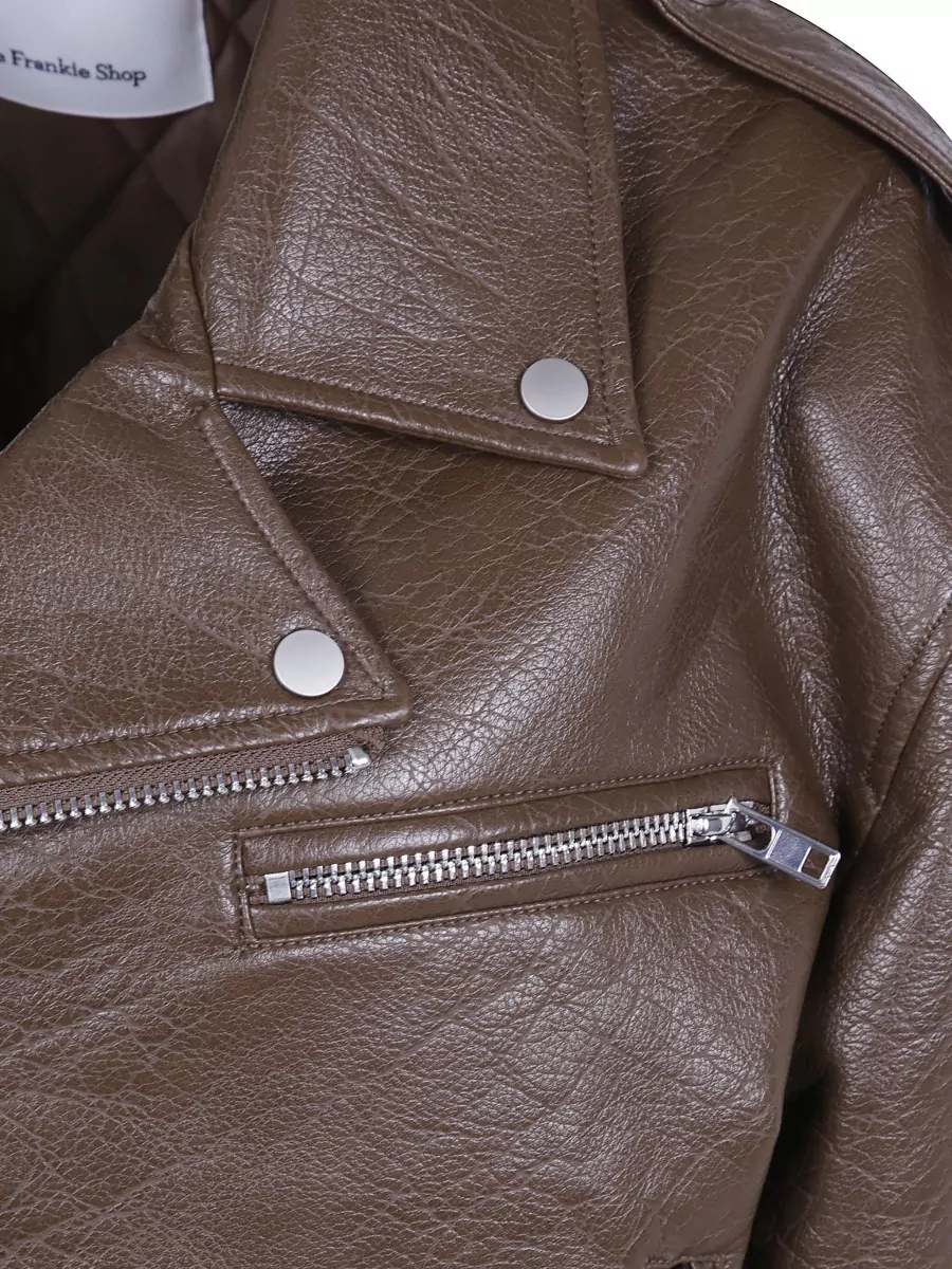 The Frankie Shop Cropped Biker Jacket