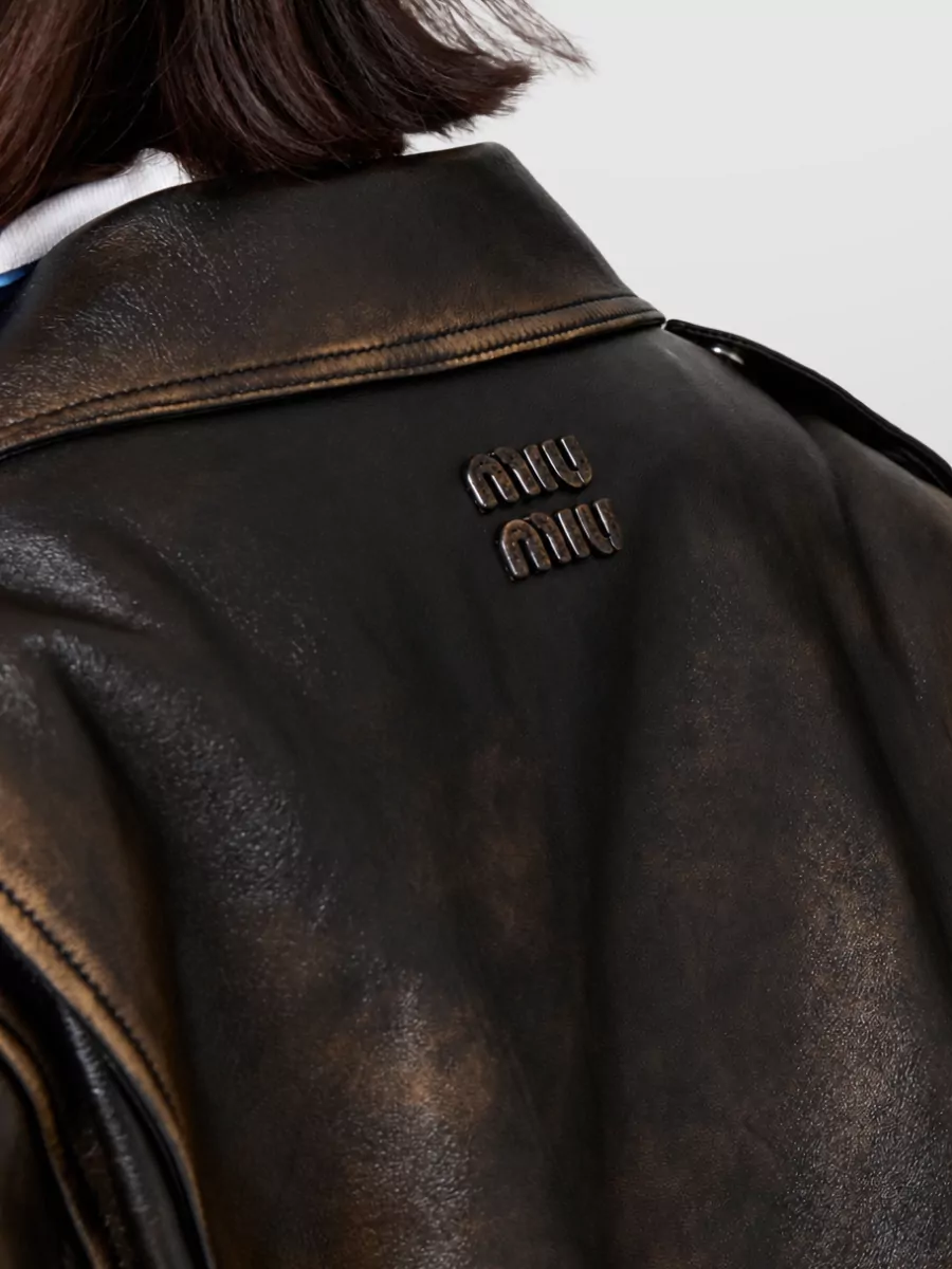 Miu Miu Leather Biker Jacket