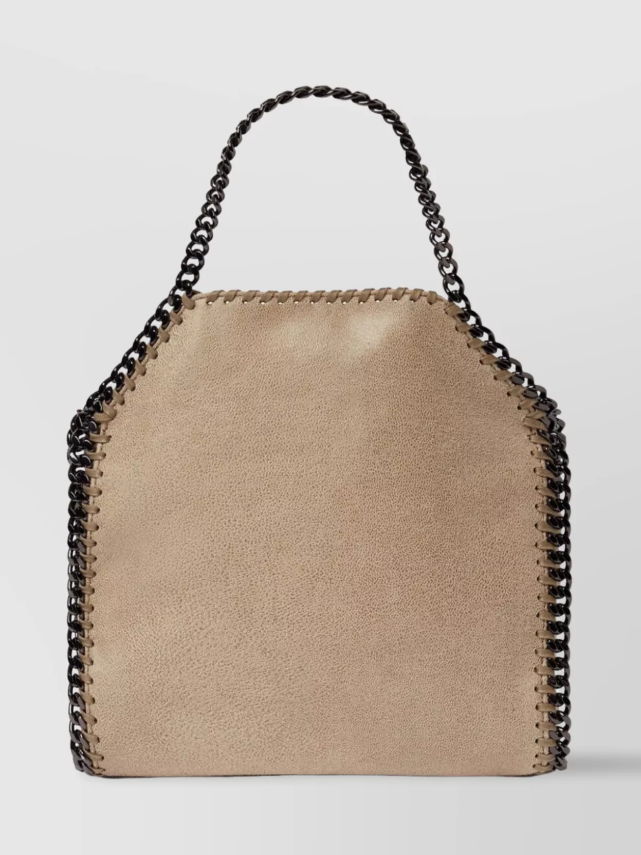 Stella Mccartney Mini Tote Eco Shaggy Deer Chain In Neutrals