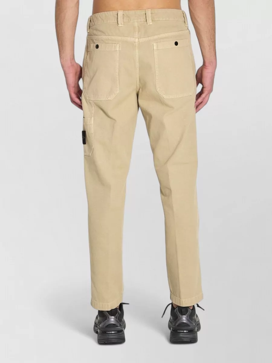 Stone Island Regular Straight Leg Cotton Pants