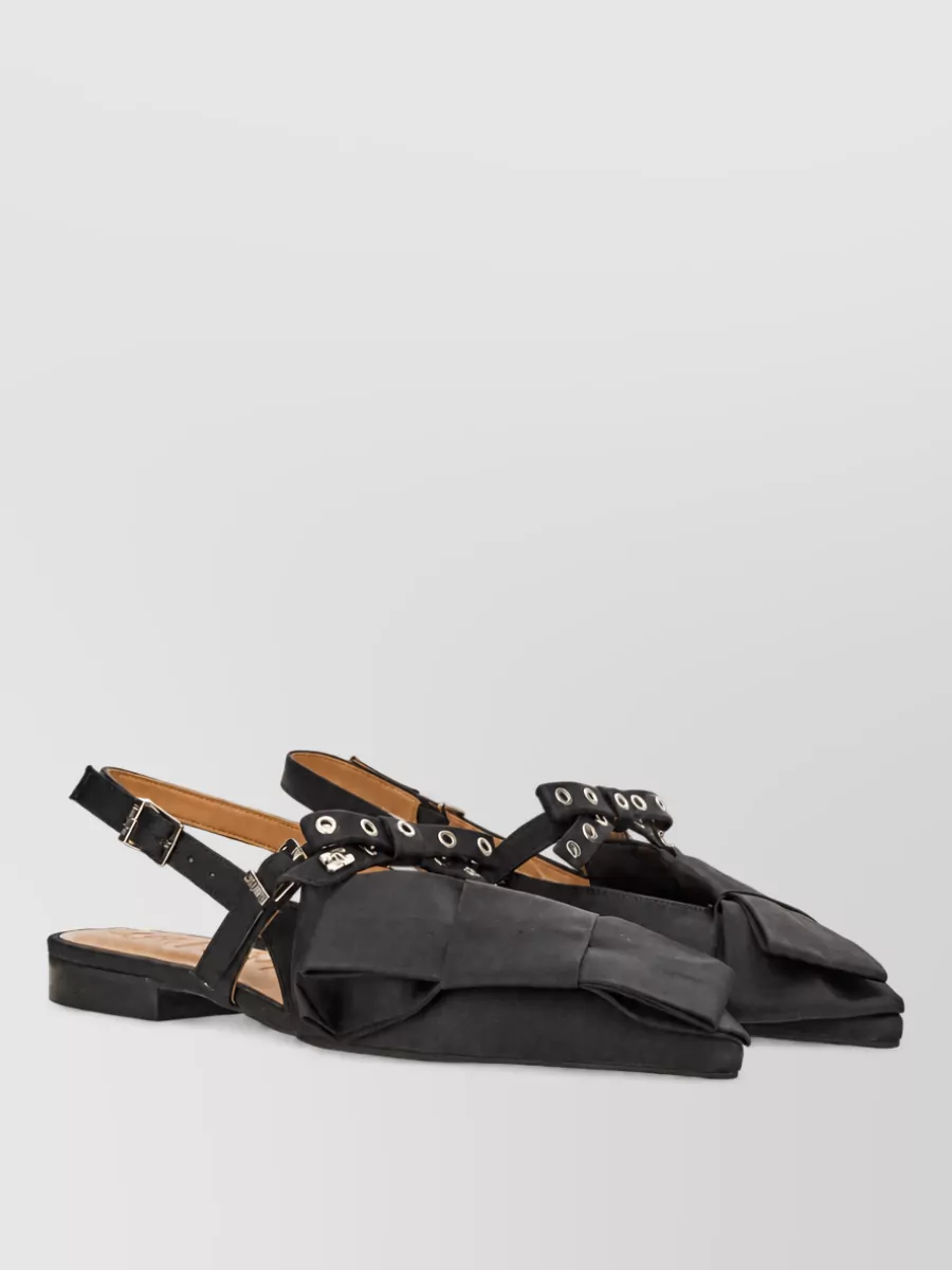 Ganni Satin Ballerina Sandals