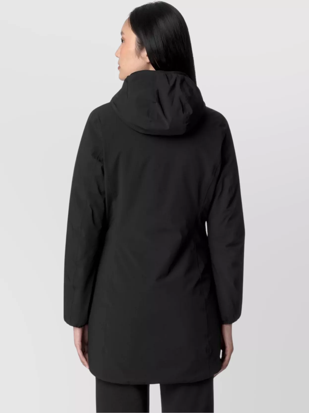 K-Way Warm Double Coat With Hood And Pockets