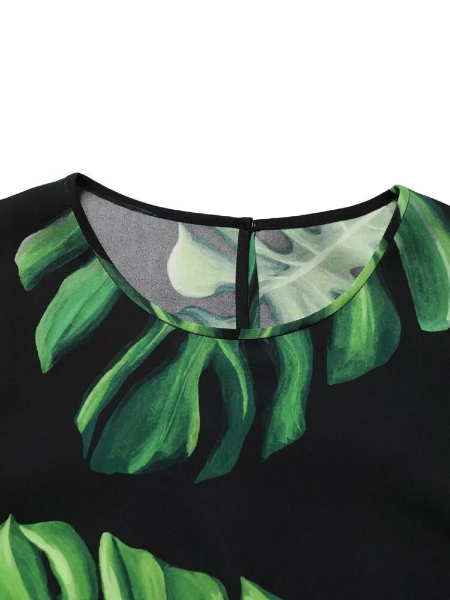 Dolce&Gabbana Silk philodendron print blouse