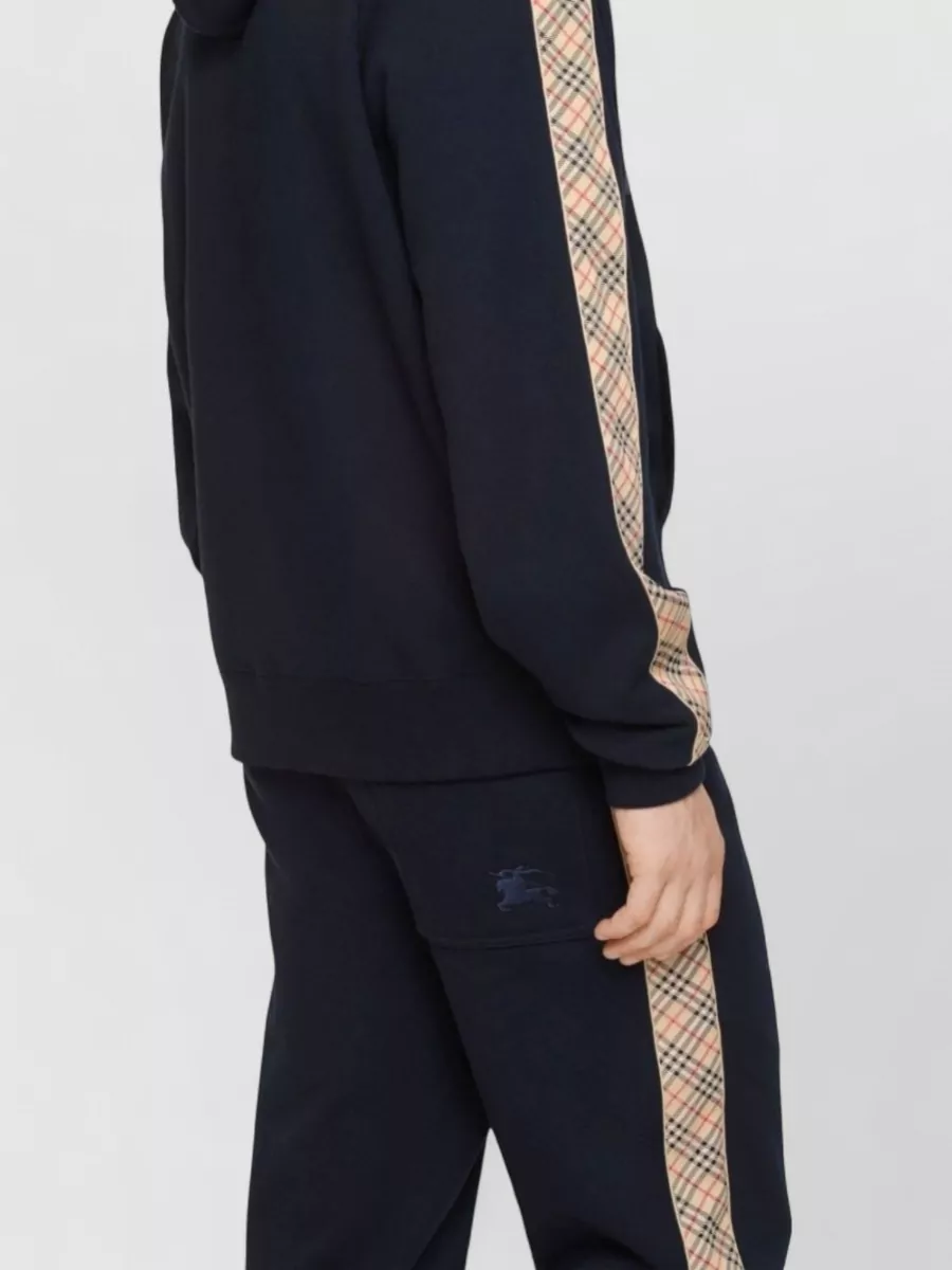 Burberry Check Hooded Cotton Sweater Knit