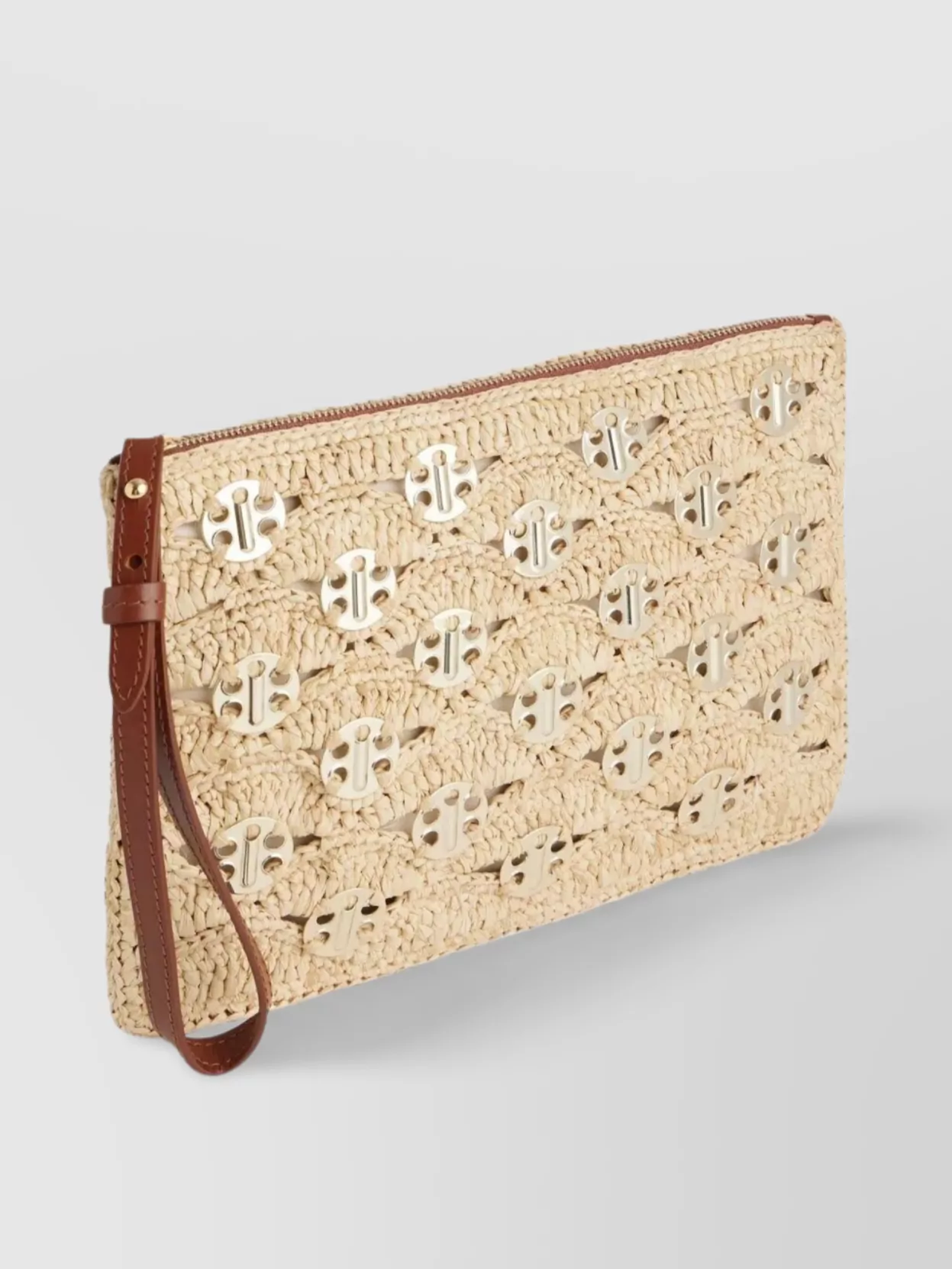 Paco Rabanne Woven Disc Detail Clutch Bag