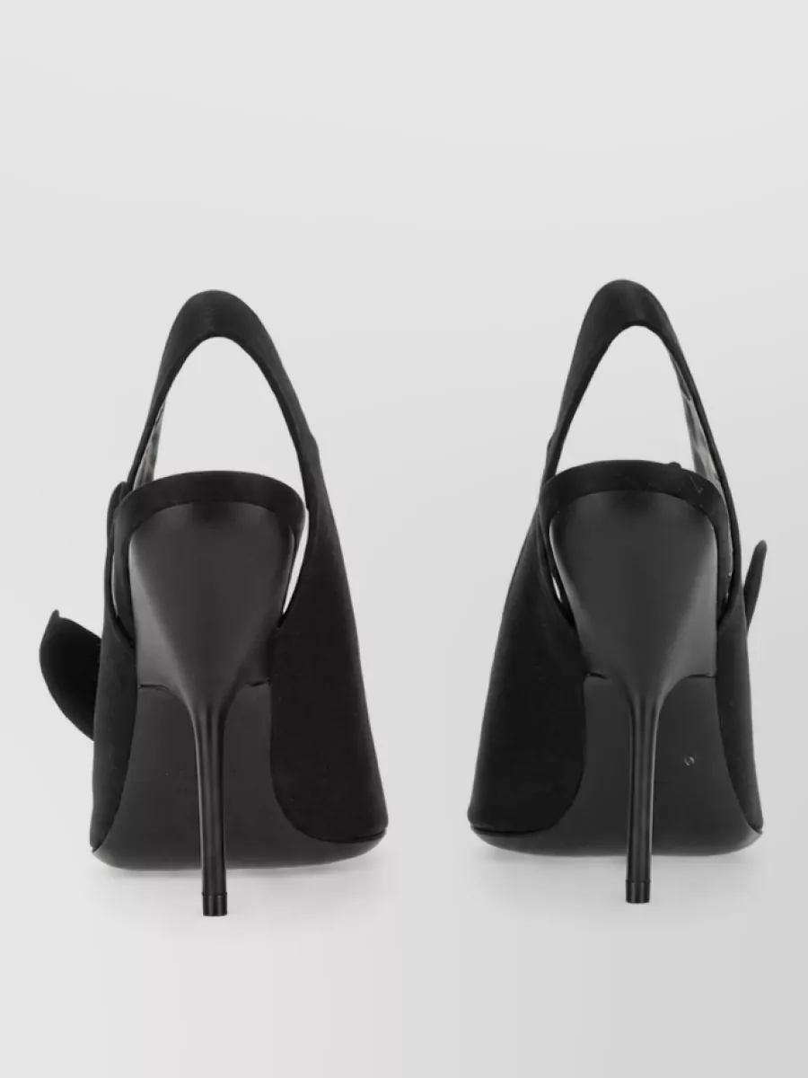 Ferragamo Silk Asymmetric Bow Mules
