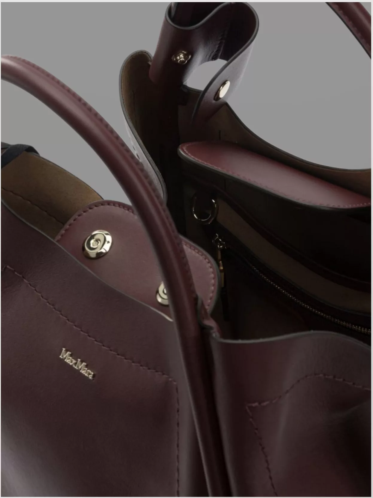 Max Mara Shoulder Bag With Top Handles And Strap