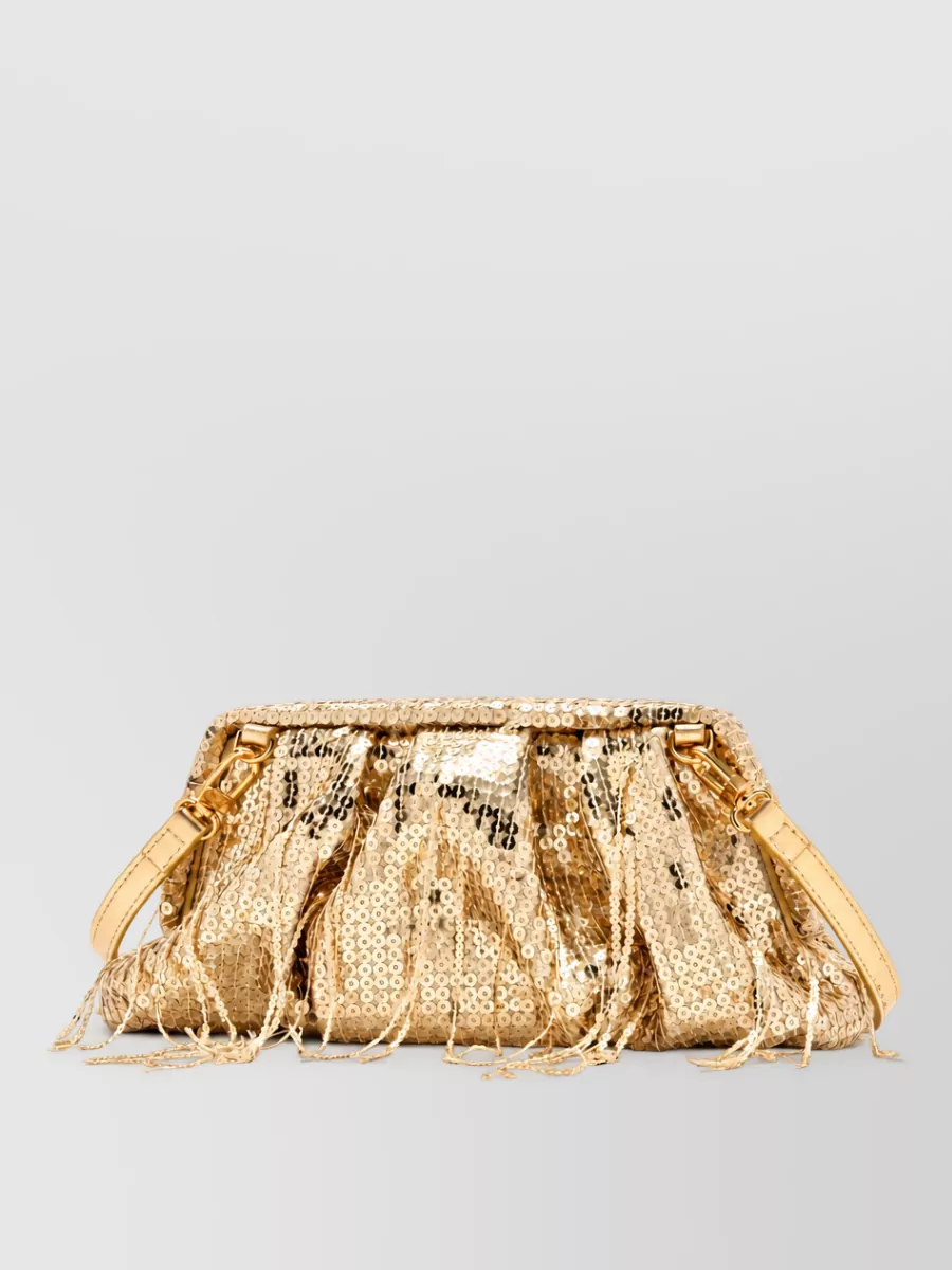 Themoiré na mini sequin hemp shoulder bag