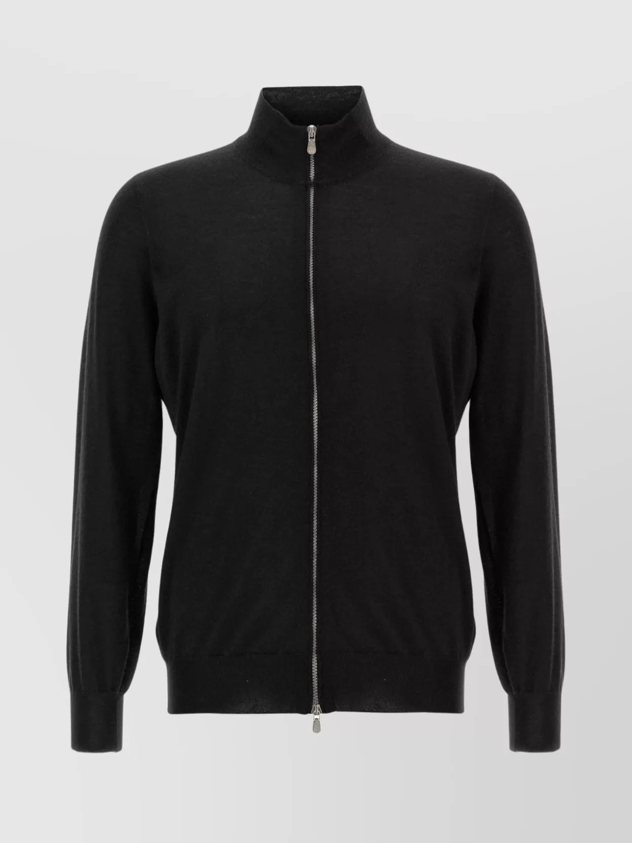 Brunello Cucinelli Silk Cashmere Cardigan Sweaters And Cardigans Black In Black