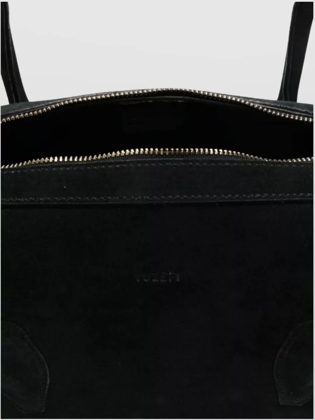 Yuzefi Rectangular Suede Shoulder Bag With Top Handles