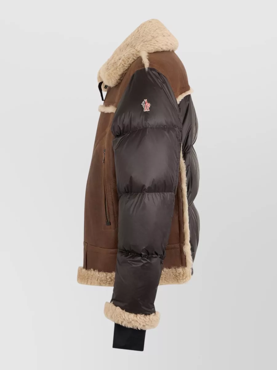 Moncler Grenoble Shearling Collar Padded Jacket
