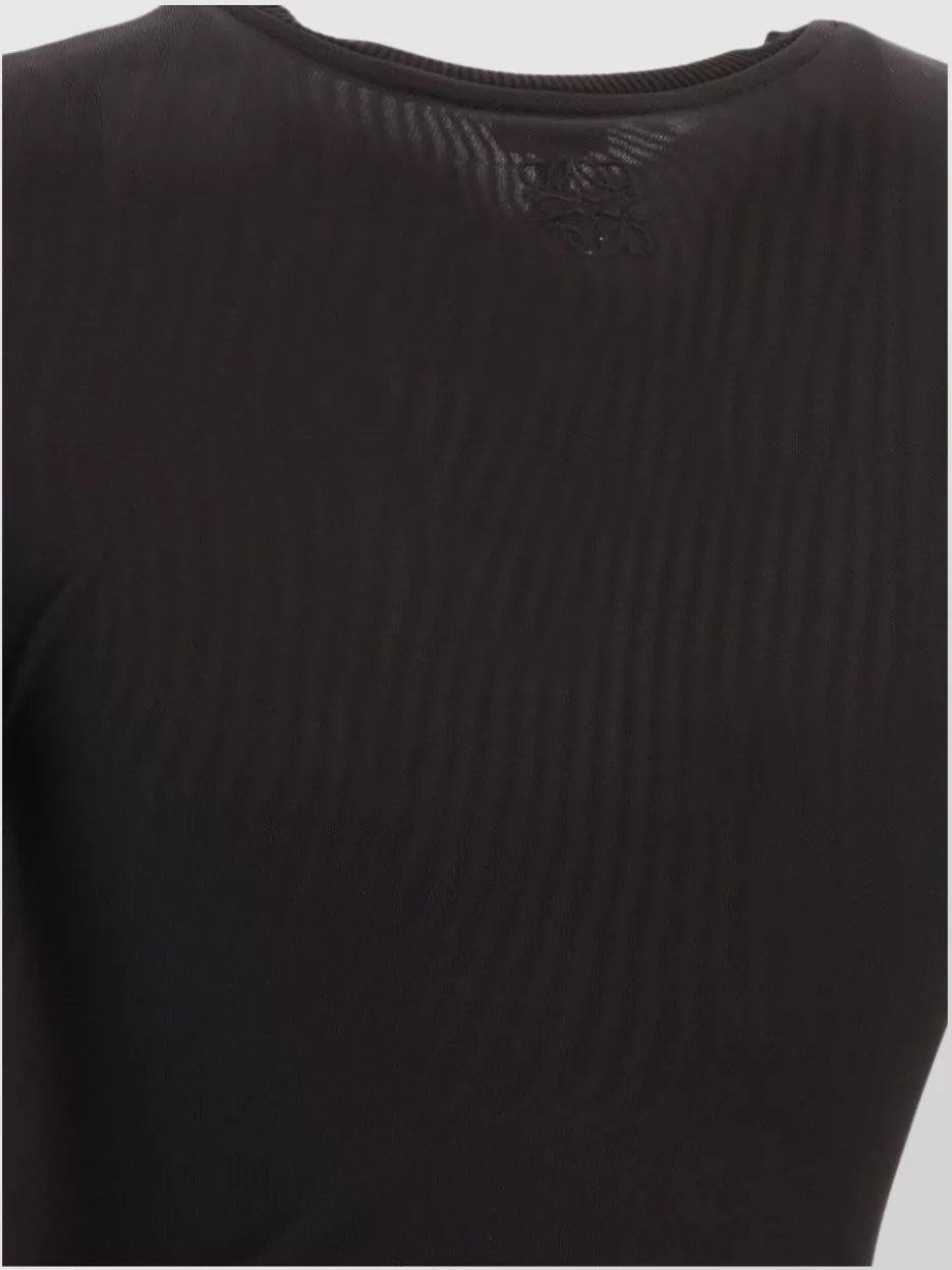 Loewe Floral Print Long Sleeve Sheer Top