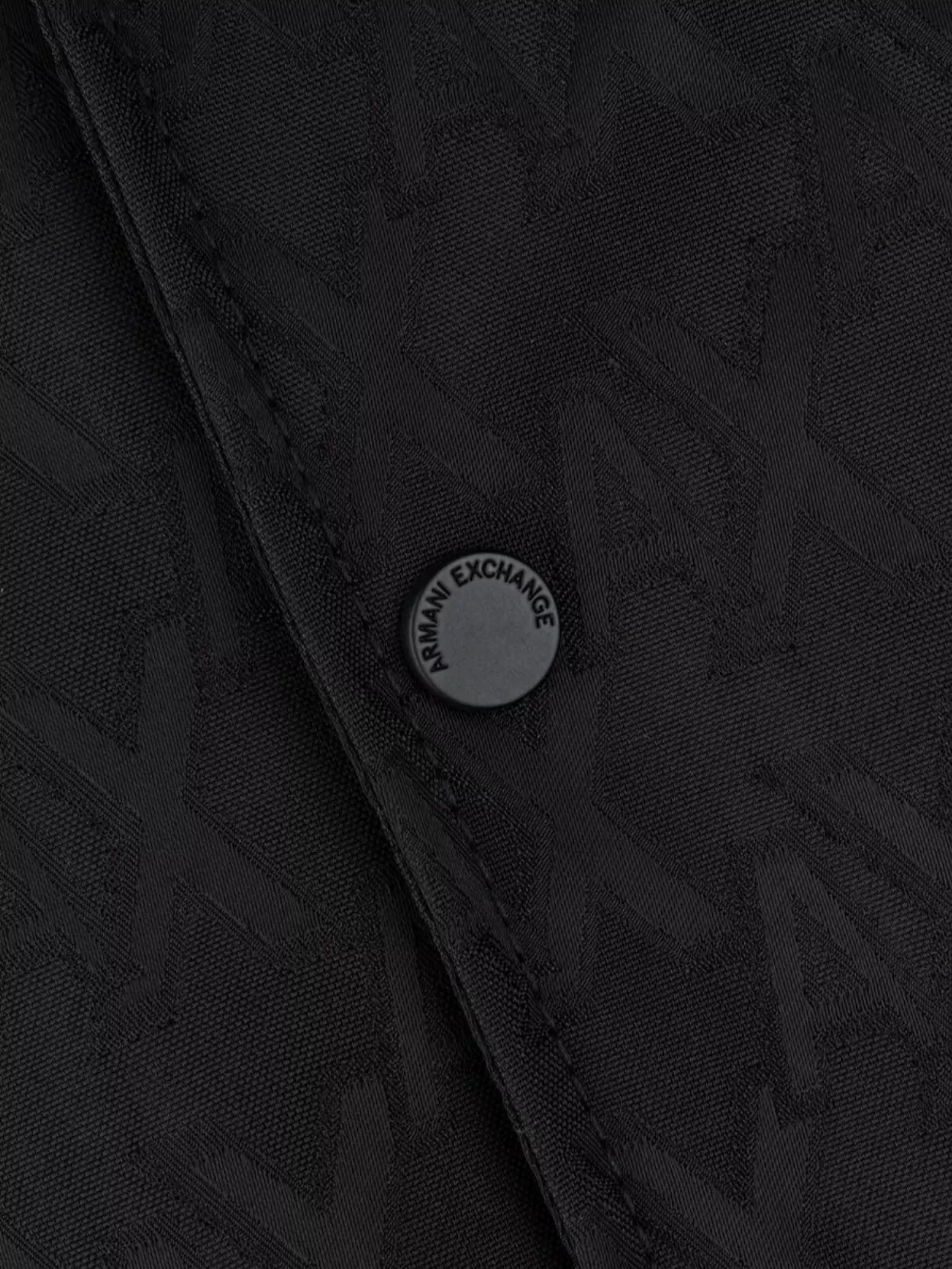 Armani Exchange Sleeve Leather Ribbed Cuffs Hem