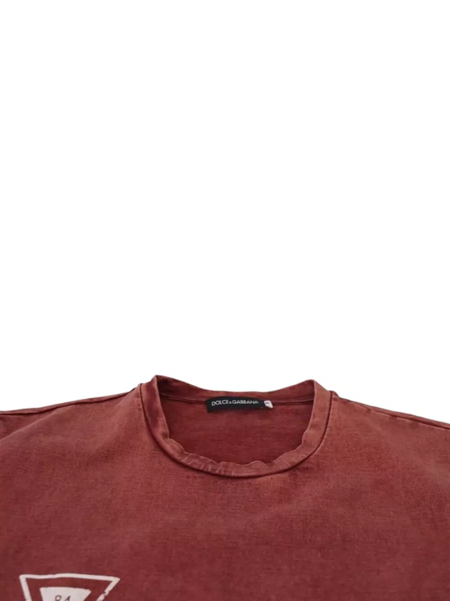 Dolce&Gabbana Cotton Printed Crew Neck Short Sleeve T-Shirt