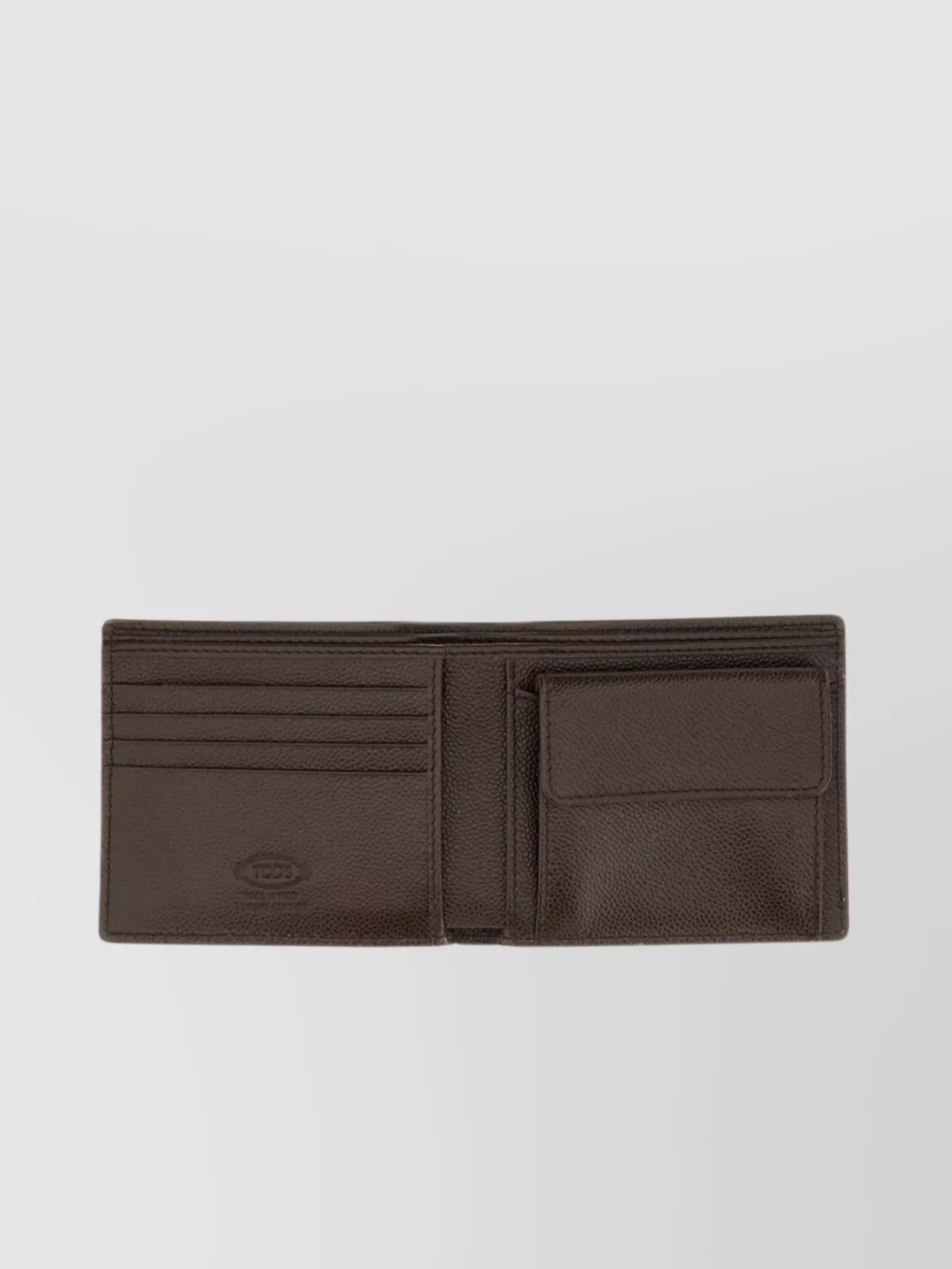 Tod's Leather Wallet Bi-Fold Metal Logo